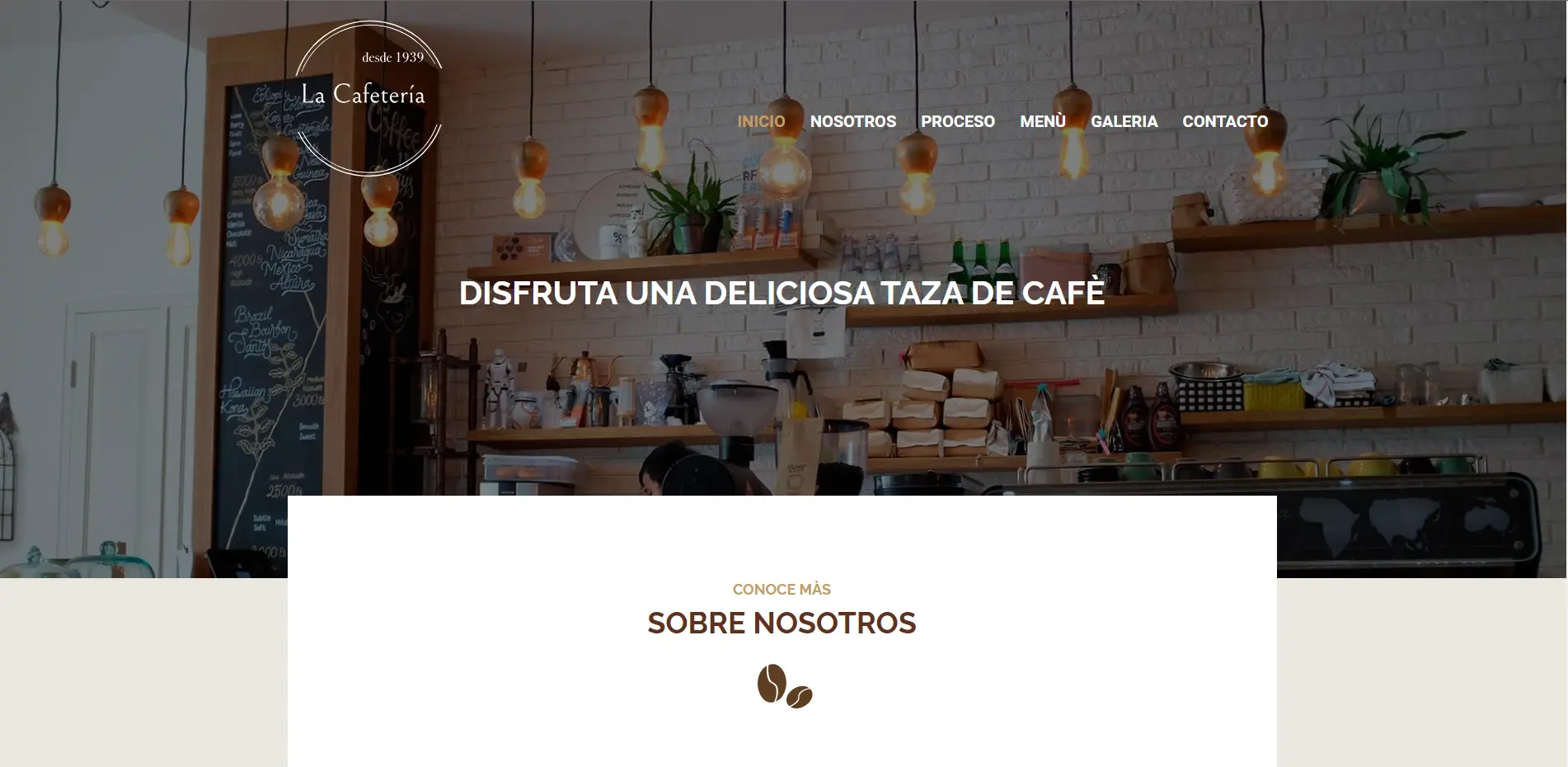 foto web de una cafeteria